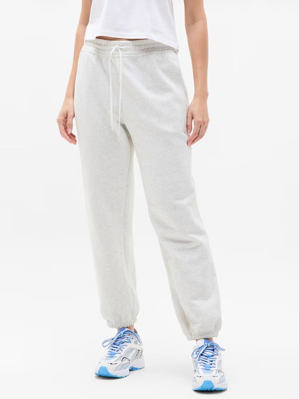 Athleta Forever Fleece Mid-Rise Jogger - XS TALL Fog Gray